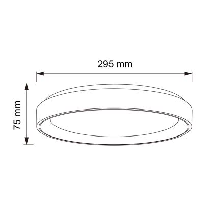 Brilagi - LED таванен плафон FLOCO LED/24W/230V диам. 30 см дървесен декор/черен
