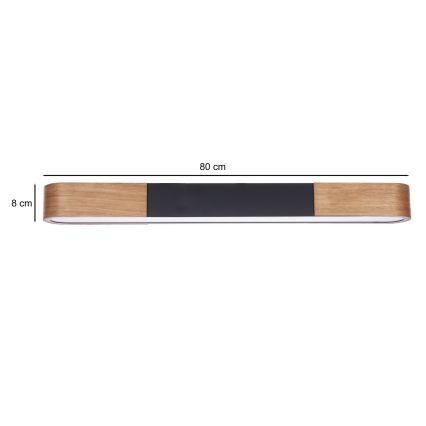 BRILAGI - LED таванно осветително тяло GARDALINE LED/100W/230V 80 cm дъб/черен