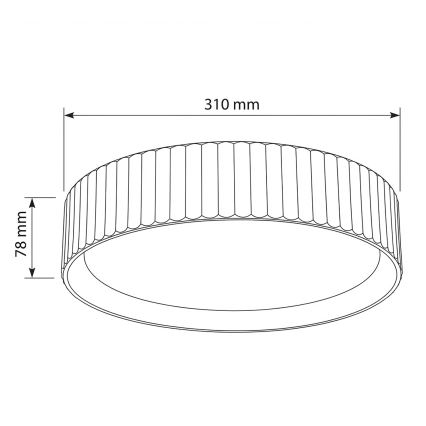 Brilagi - LED таванно осветително тяло LUCIA LED/24W/230V Ø 31 см кафяво
