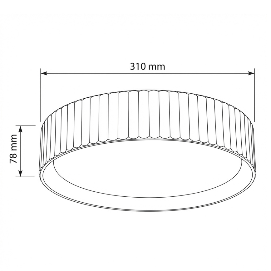 Brilagi - LED таванно осветително тяло LUCIA LED/24W/230V Ø 31 см кафяво