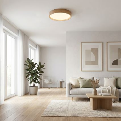 Brilagi - LED таванно осветително тяло MANAROLA PLAIN LED/24W/230V 3000K Ø 41 cm дъб