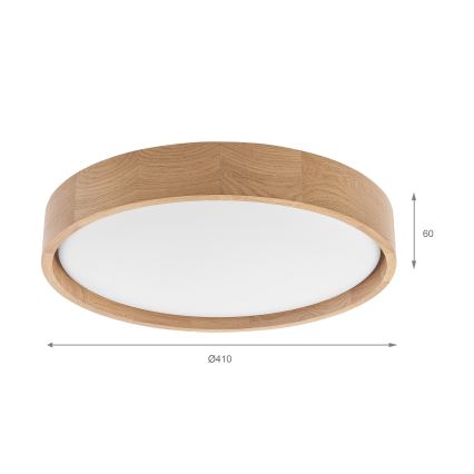 Brilagi - LED таванно осветително тяло MANAROLA PLAIN LED/24W/230V 3000K Ø 41 cm дъб