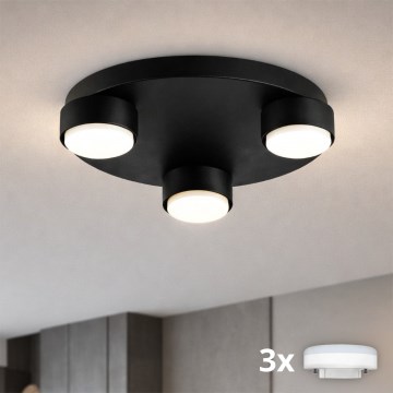 Brilagi - LED таванно осветително тяло MONO 3xGX53/13W/230V, диаметър 30 см, черно
