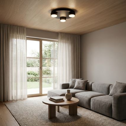 Brilagi - LED таванно осветително тяло MONO 3xGX53/30W/230V, диаметър 30 см, черно