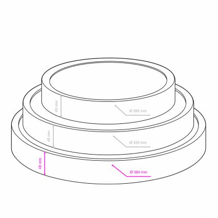BRILAGI - LED таванно осветително тяло NATURA LED/24W/230V 4000K Ø 38,3 cm