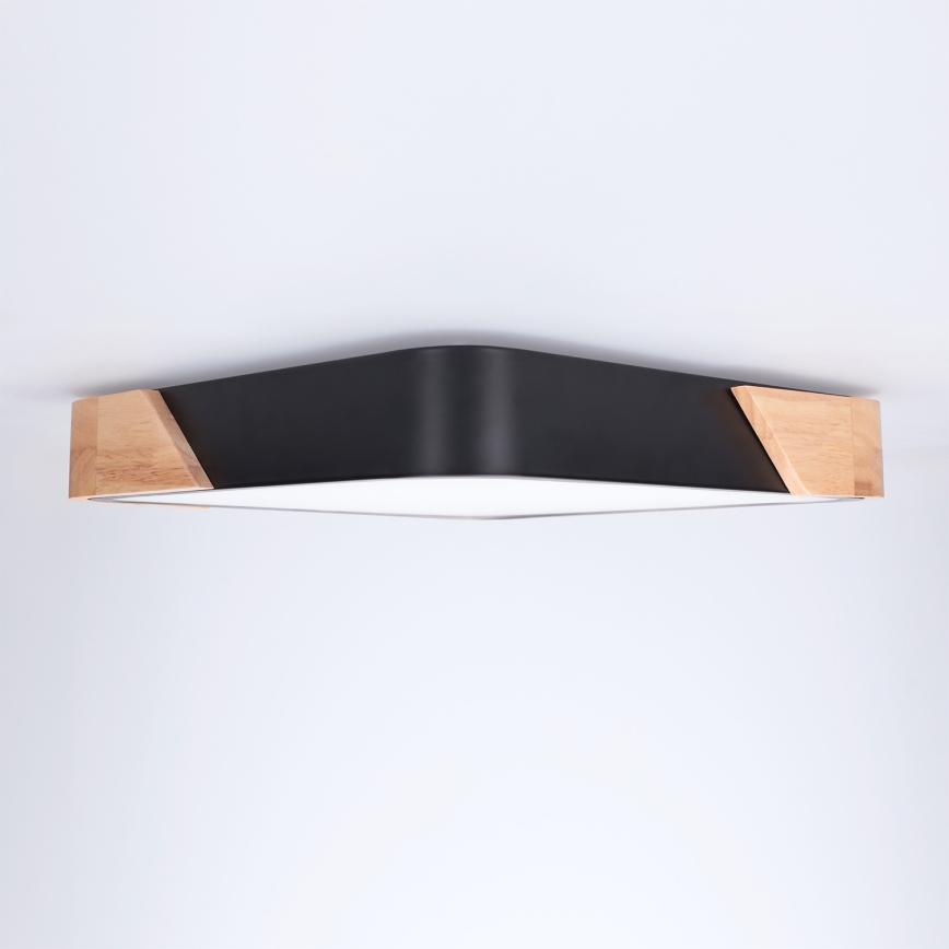 Brilagi - LED таванно осветително тяло PILANA LED/24W/230V дъб/черен 32x32 см