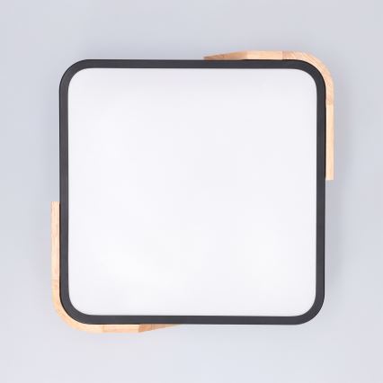 Brilagi - LED таванно осветително тяло PILANA LED/24W/230V дъб/черен 32x32 см