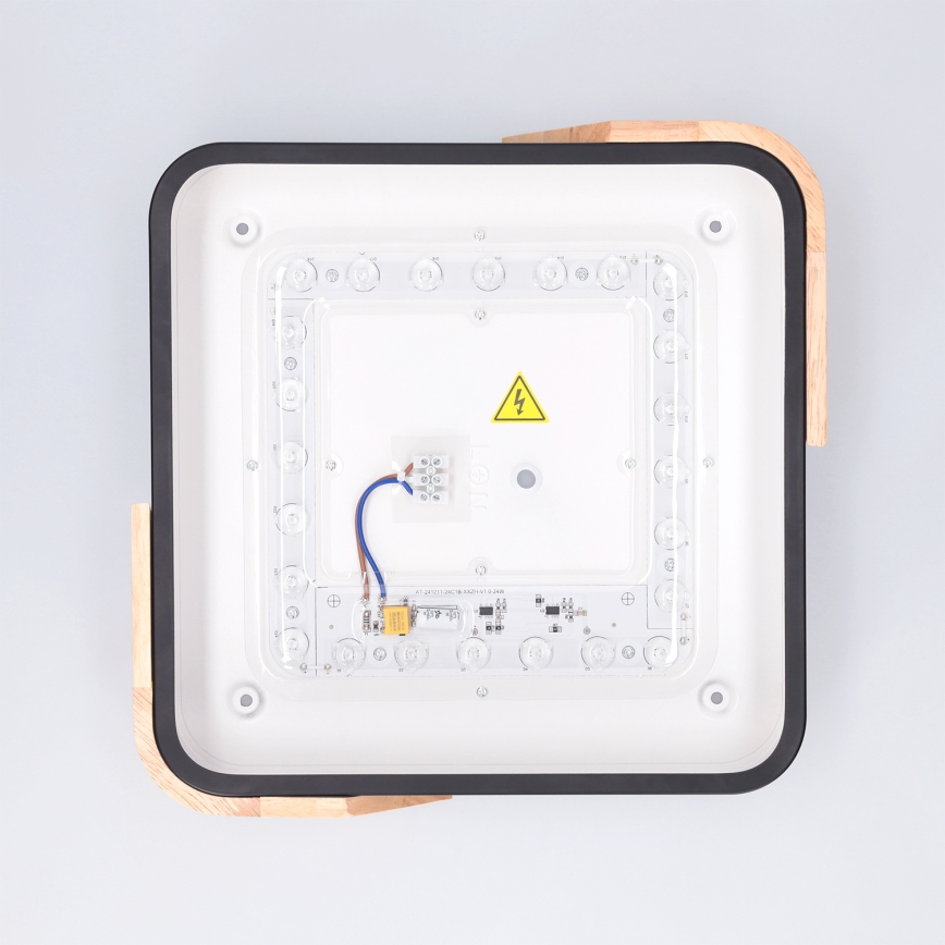 Brilagi - LED таванно осветително тяло PILANA LED/24W/230V дъб/черен 32x32 см