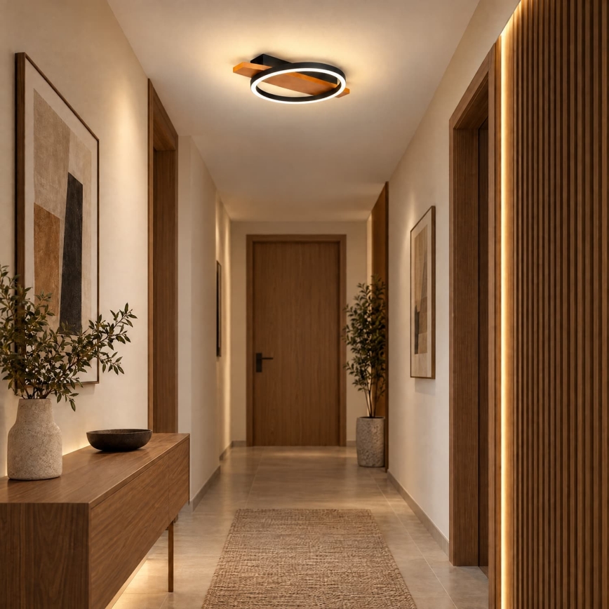 BRILAGI - LED таванно осветително тяло PLANK LED/16W/230V 4000K 30x40 cm дърво