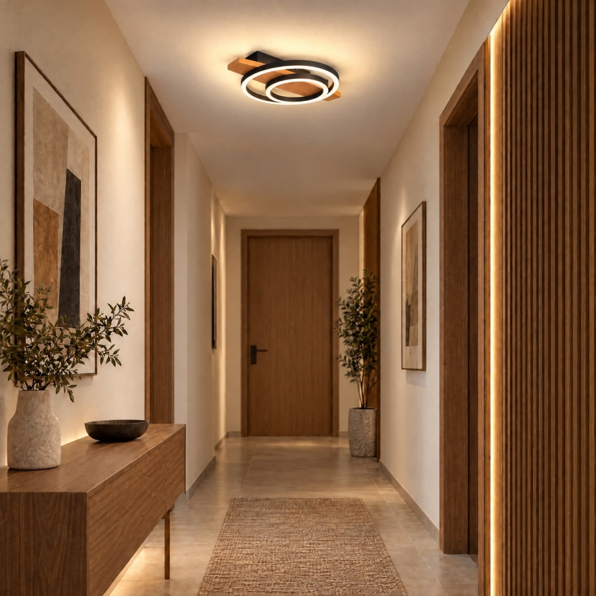 BRILAGI - LED таванно осветително тяло PLANK LED/28W/230V 4000K 30x40 cm дърво