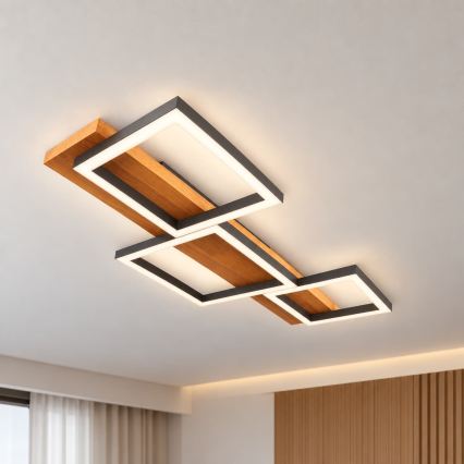 BRILAGI - LED таванно осветително тяло PLANK LED/30W/230V 4000K 34,5x65 cm дърво