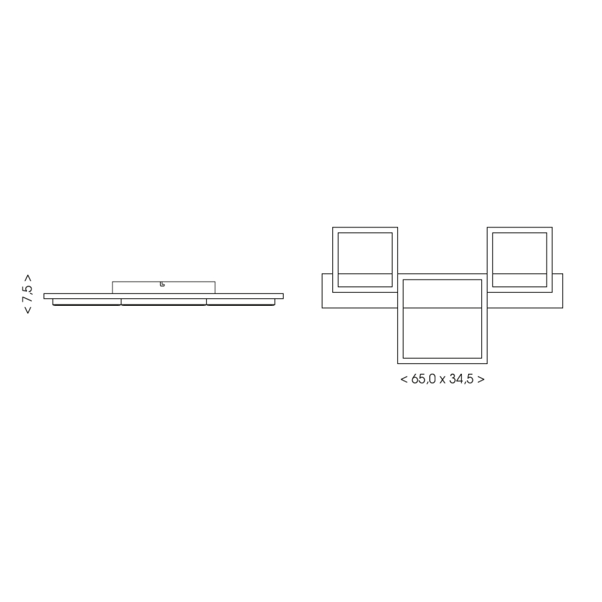 Brilagi - LED таванно осветително тяло PLANK LED/30W/230V 4000K 34,5x65 cm дърво