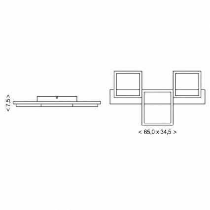 BRILAGI - LED таванно осветително тяло PLANK LED/30W/230V 4000K 34,5x65 cm дърво