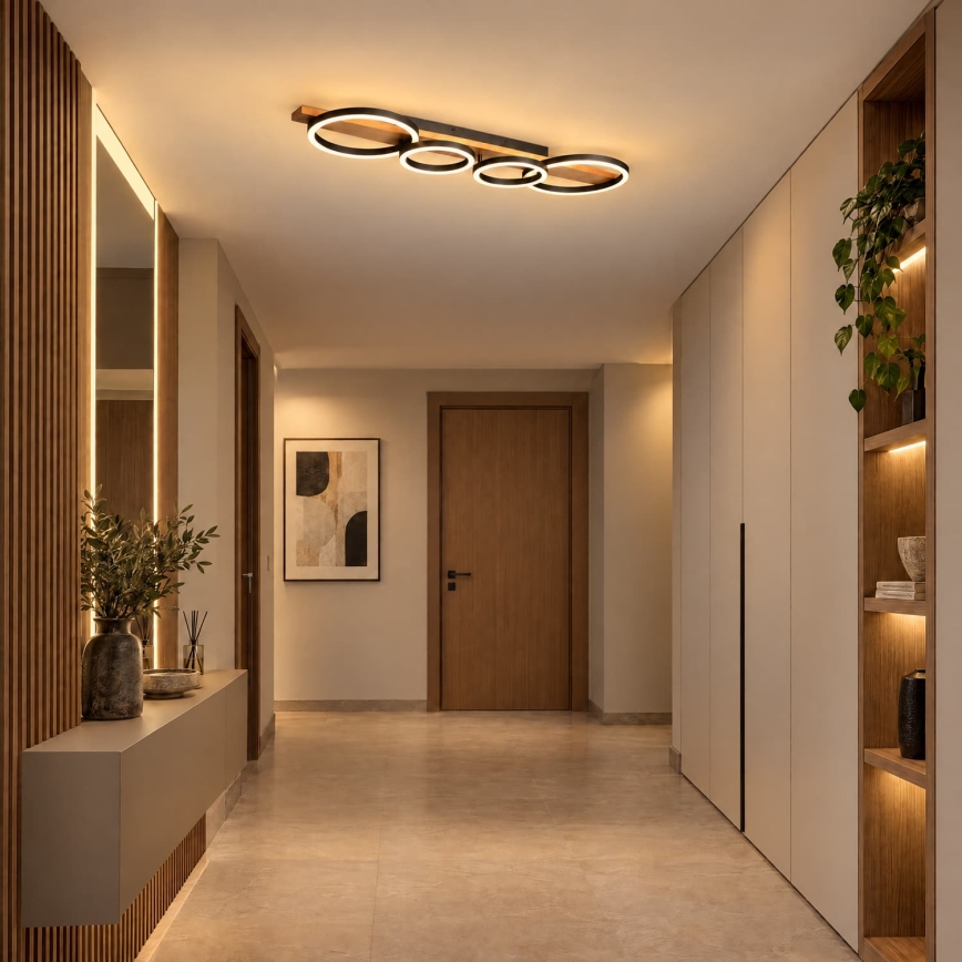 BRILAGI - LED таванно осветително тяло PLANK LED/35W/230V 4000K 30x100 cm дървено