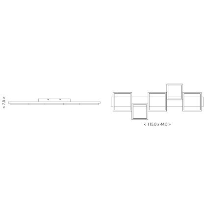 Brilagi - LED таванно осветително тяло PLANK LED/35W/230V 4000K 55x90 cm дърво