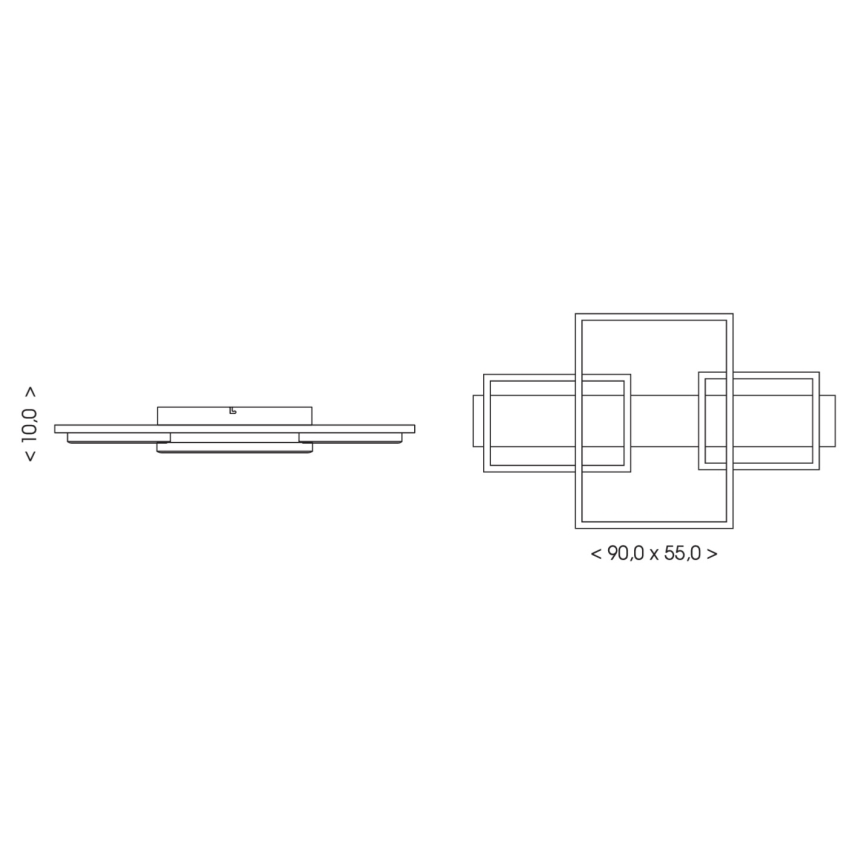Brilagi - LED таванно осветително тяло PLANK LED/35W/230V 4000K 55x90 cm дърво