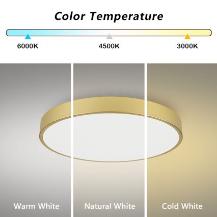 Brilagi - LED плафон POOL LED/100W/230V 3000/4000/6000K Ø 80 см златист
