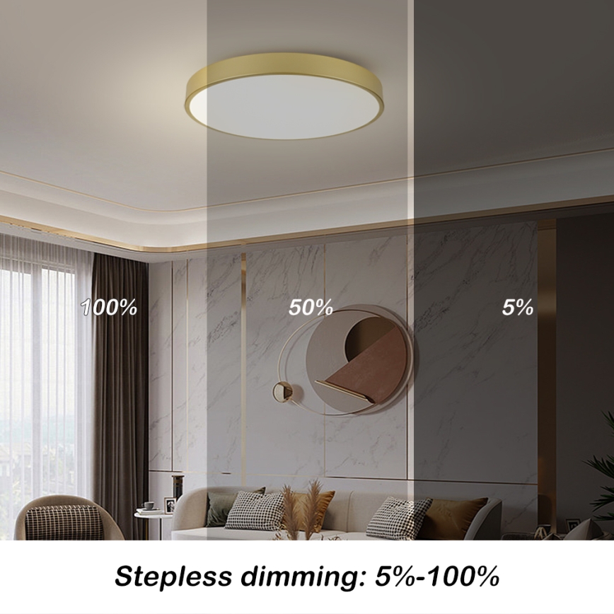Brilagi - LED плафон POOL LED/100W/230V 3000/4000/6000K Ø 80 см златист