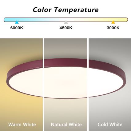 Brilagi - LED таванно осветително тяло POOL LED/100W/230V 3000/4000/6000K Ø 80 см бордо