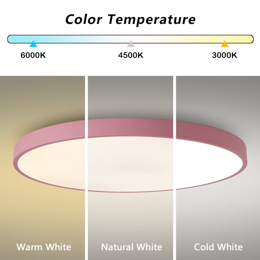 Brilagi - LED таванно осветително тяло POOL LED/100W/230V 3000/4000/6000K Ø 80 cm розово