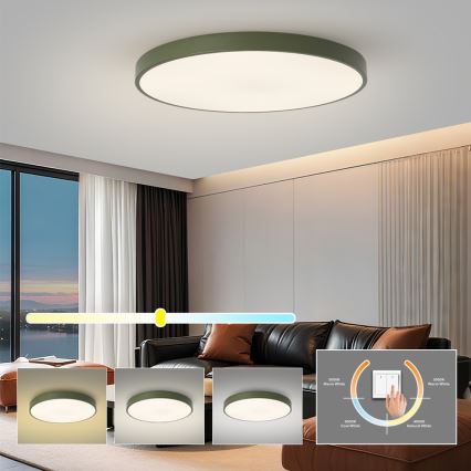 Brilagi - LED плафон POOL LED/100W/230V 3000/4000/6000K Ø 80 см зелен