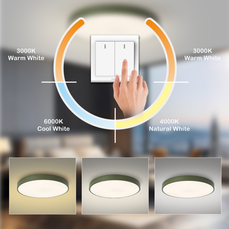 Brilagi - LED плафон POOL LED/100W/230V 3000/4000/6000K Ø 80 см зелен