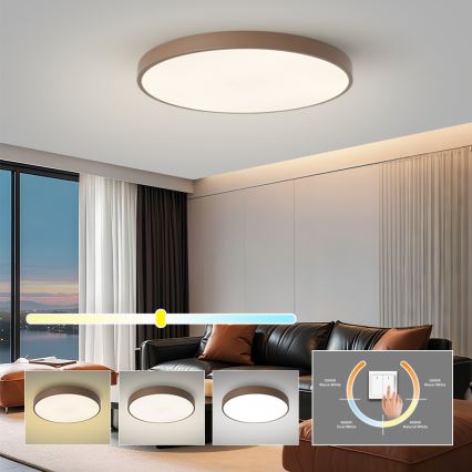 Brilagi - LED таванно осветително тяло POOL LED/100W/230V 3000/4000/6000K Ø 80 см кафяво