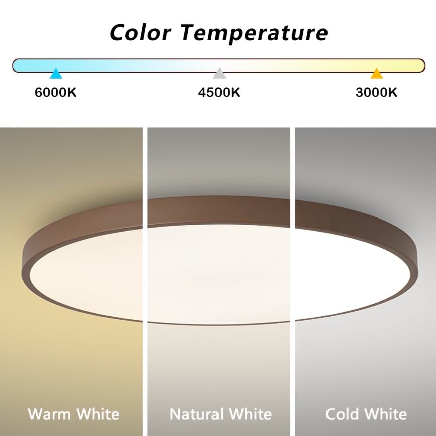 Brilagi - LED таванно осветително тяло POOL LED/100W/230V 3000/4000/6000K Ø 80 см кафяво