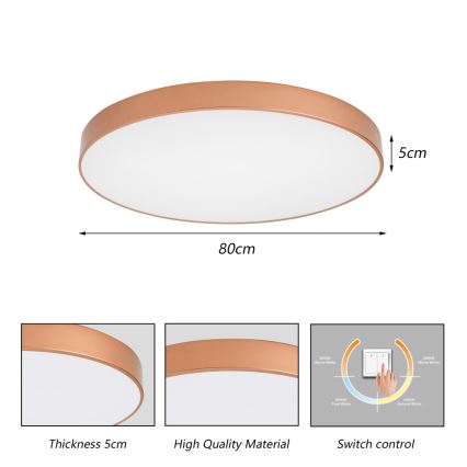 Brilagi - LED таванно осветително тяло POOL LED/100W/230V 3000/4000/6000K Ø 80 см бронзово