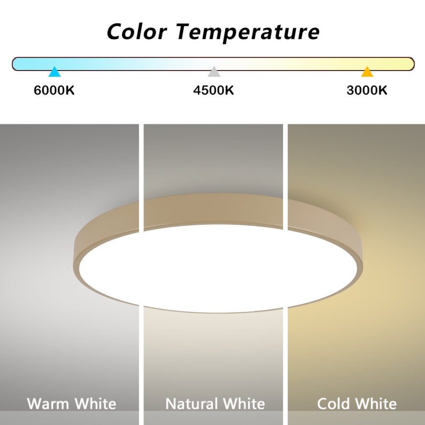 Brilagi - LED таванно осветително тяло POOL LED/100W/230V 3000/4500/6000K pr. 80 cm бежово