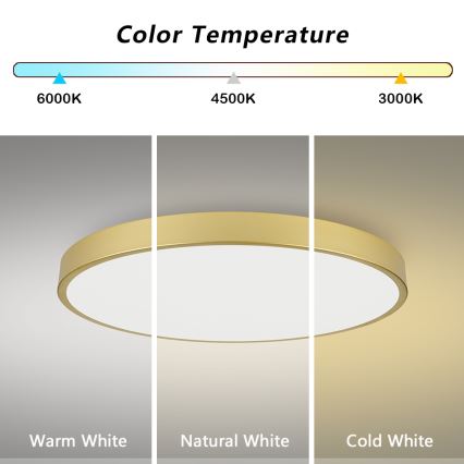 Brilagi - LED таванно осветително тяло POOL LED/128W/230V 3000/4000/6000K pr. 100 cm златисто