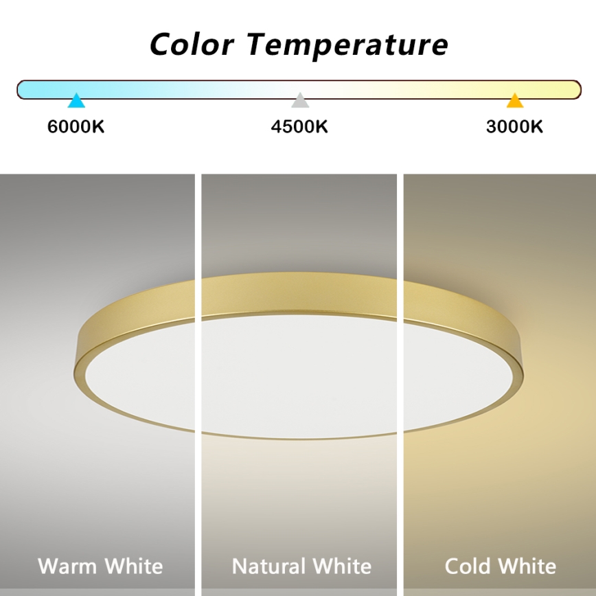 Brilagi - LED таванно осветително тяло POOL LED/128W/230V 3000/4000/6000K pr. 100 cm златисто