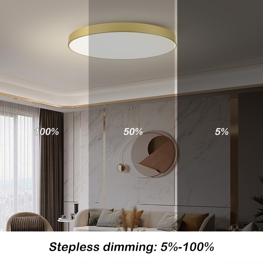 Brilagi - LED таванно осветително тяло POOL LED/128W/230V 3000/4000/6000K pr. 100 cm златисто
