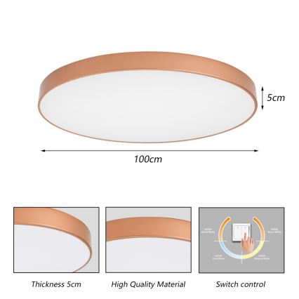 BRILAGI - LED таванно осветително тяло POOL LED/128W/230V 3000/4000/6000K Ø 100 см бронзово