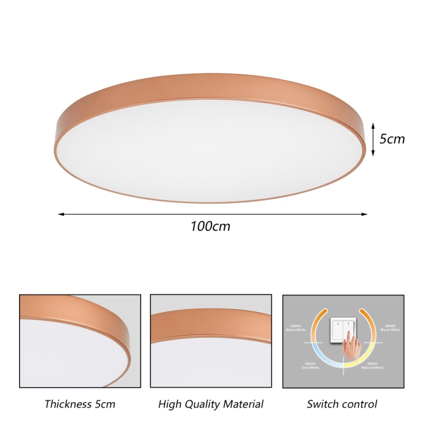 BRILAGI - LED таванно осветително тяло POOL LED/128W/230V 3000/4000/6000K Ø 100 см бронзово