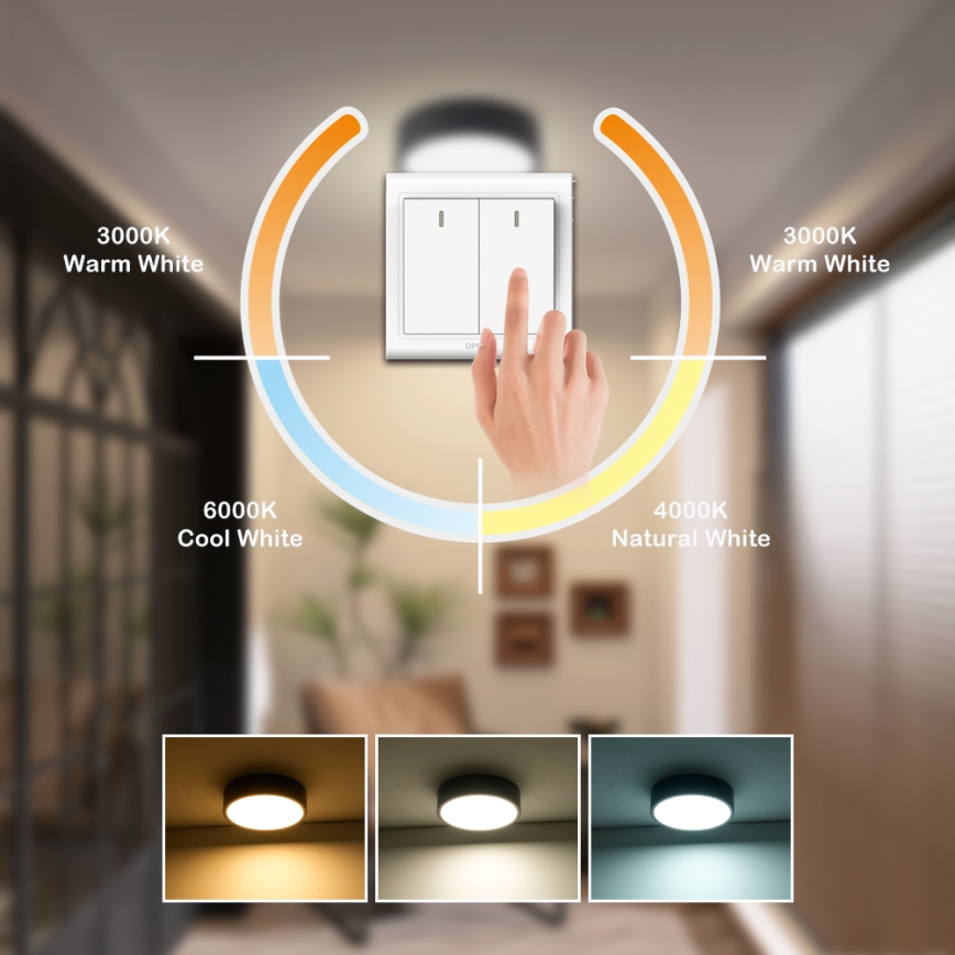 Brilagi - LED таванно осветително тяло POOL LED/18W/230V 3000/4500/6000K Ø20 см черно