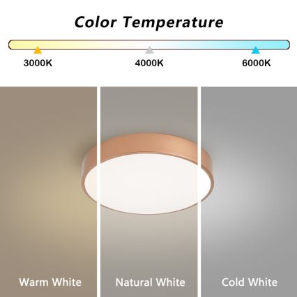 BRILAGI - LED плафон POOL LED/36W/230V 3000/4000/6000K Ø 30 см, меден