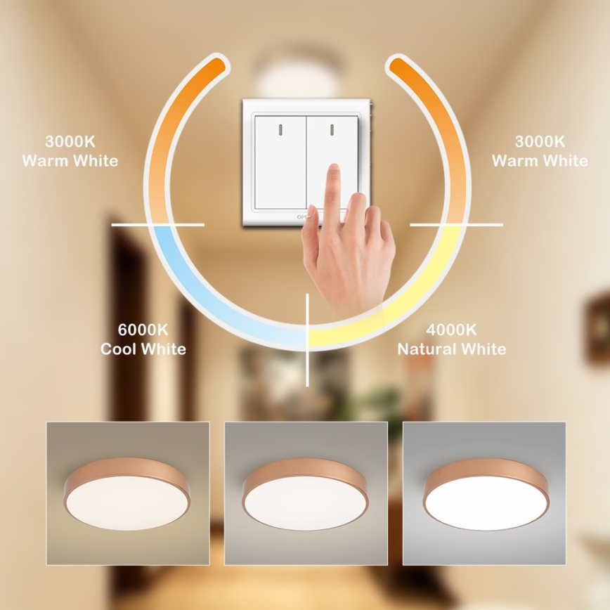 Brilagi - LED таванен плафон POOL LED/48W/230V 3000/4000/6000K Ø 40 см бронзов