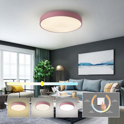 Brilagi - LED плафон POOL LED/60W/230V 3000/4000/6000K диаметър 50 см розов