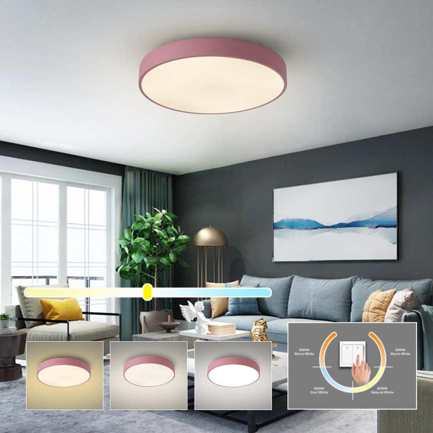 Brilagi - LED плафон POOL LED/60W/230V 3000/4000/6000K Ø 50 см розов