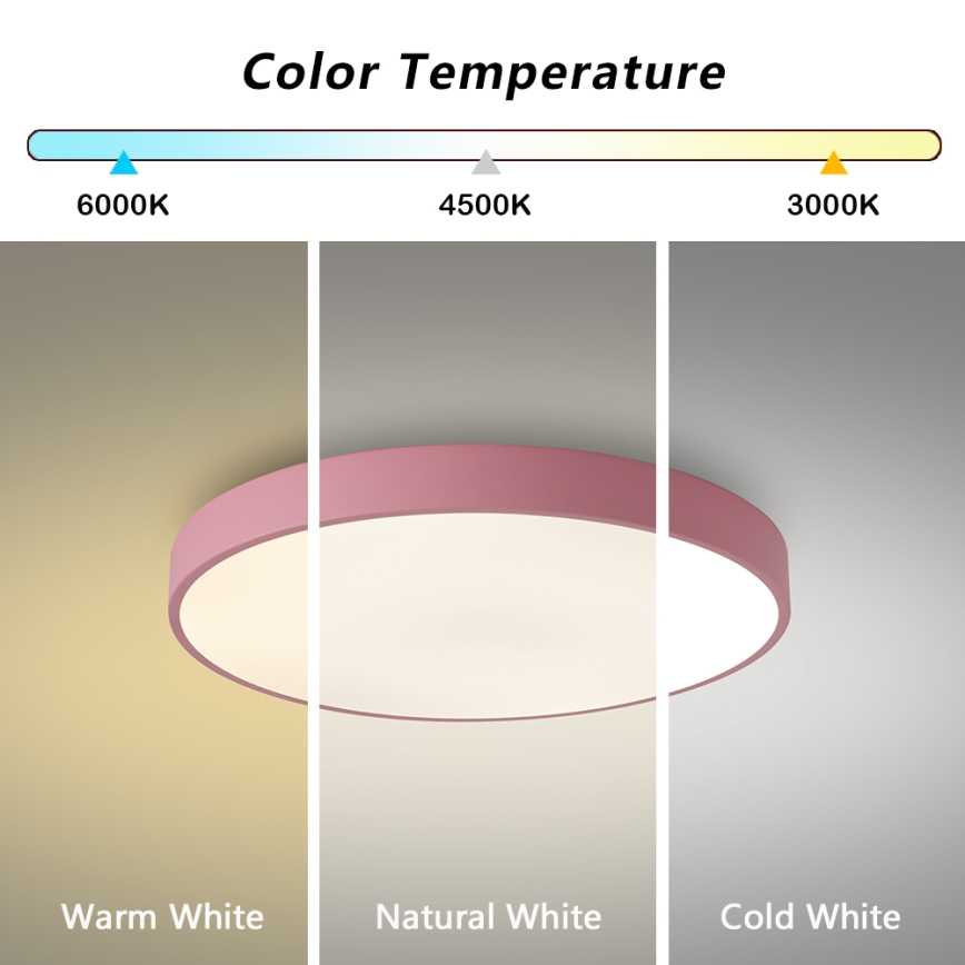Brilagi - LED плафон POOL LED/60W/230V 3000/4000/6000K Ø 50 см розов