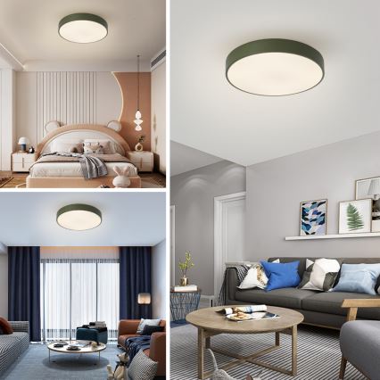 Brilagi - LED таванен плафон POOL, 60W, 230V, 3000/4000/6000K, Ø 50 см, зелен