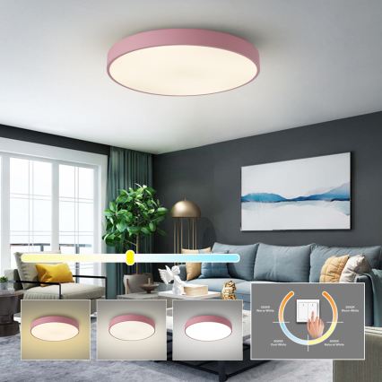 Brilagi - LED таванно осветително тяло POOL LED/60W/230V 3000/4000/6000K Ø 60 cm розово