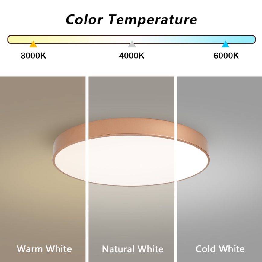 Brilagi - LED таванно осветително тяло POOL LED/60W/230V 3000/4000/6000K Ø 60 см, бронзово