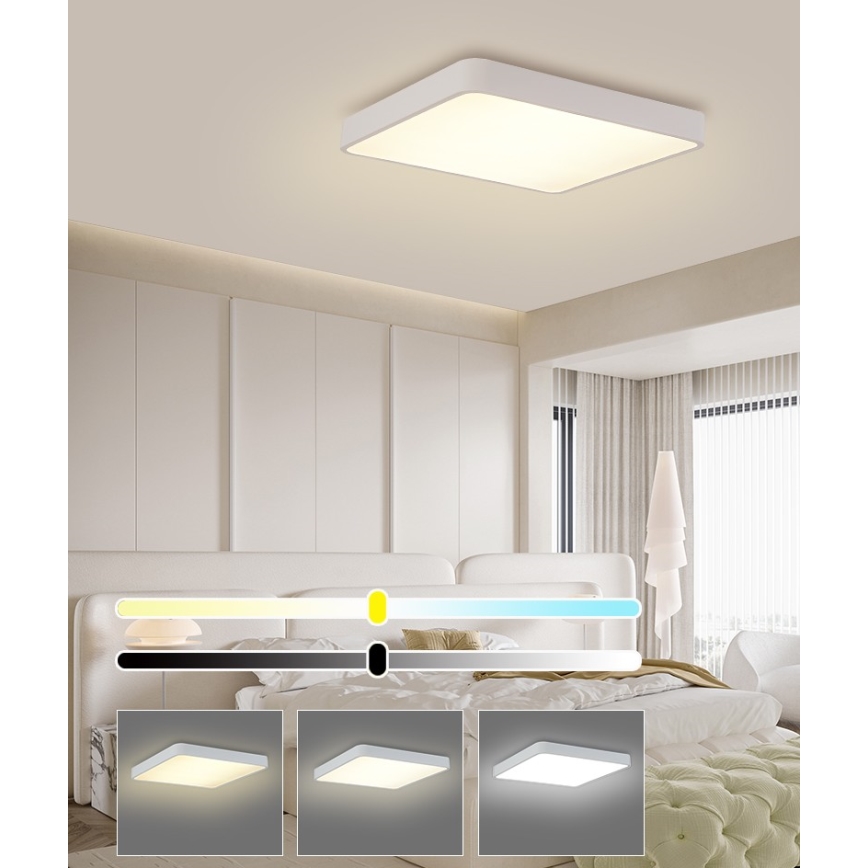 Brilagi - LED таванен плафон POOL SQUARE LED/48W/230V 3000/4500/6000K 50x50 см бял