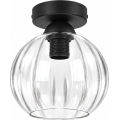 BRILAGI - LED таванно осветително тяло RETRO GLASS 1xE27/60W/230V диам. 18 cm черно/прозрачно