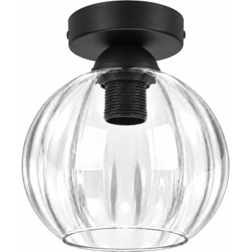 BRILAGI - LED таванно осветително тяло RETRO GLASS 1xE27/60W/230V диам. 18 cm черно/прозрачно