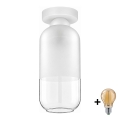 BRILAGI - LED таванно осветително тяло RETRO GLASS 1xE27/60W/230V Ø 14 cm бяло
