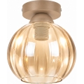 BRILAGI - LED таванно осветително тяло RETRO GLASS 1xE27/60W/230V Ø 18 см бежово/димно бежово