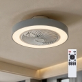 Brilagi - LED таванно осветително тяло с вентилатор с възможност за димиране LED/38W/230V 3000-6500K 3000-6500K Ø 50 cm сиво + дистанционно управление